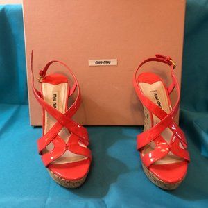 Miu Miu Wedge Cork Sandals